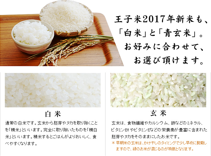 鹿児島・大隅半島2017年新米「王子米」