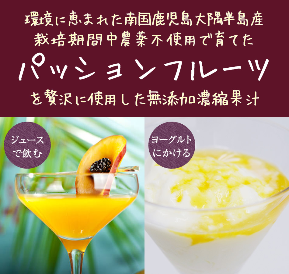 パッションフルーツ濃縮果汁希釈用